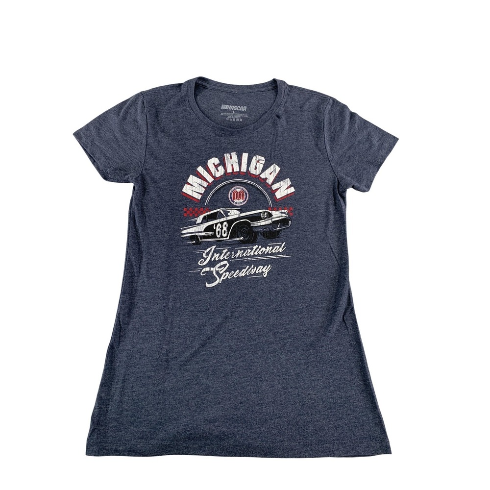 NASCAR Michigan International Speedway Shirt Womens Large Graphic Racing Car Tee